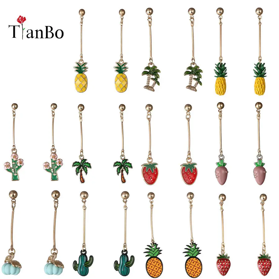 TianBo новые винтажные трендовые модные золотые Цветные Висячие серьги для лица/руки для женщин шикарные серьги в виде ладоней