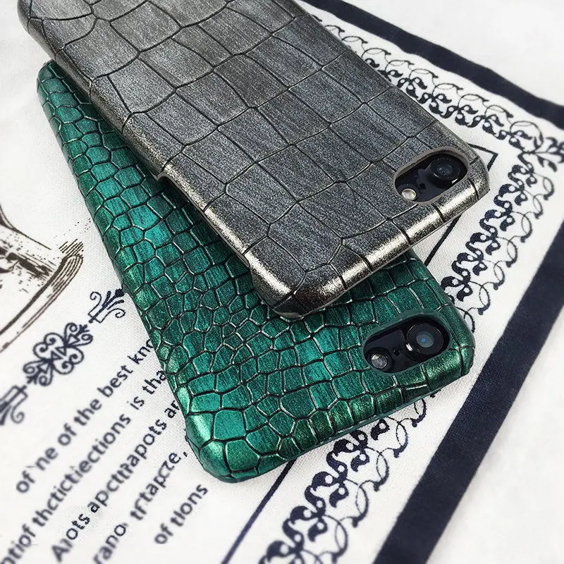 Роскошный крокодиловый Чехол для телефона с рисунком текстурой iPhone 7 8 6 6S Plus