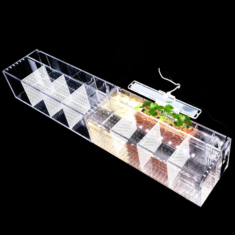 Акриловый изолированный цилиндр Bettas для аквариума, наклонный водяной насос, цилиндр для разведения, детский аквариум Betta, аквариум для разведения Гуппи