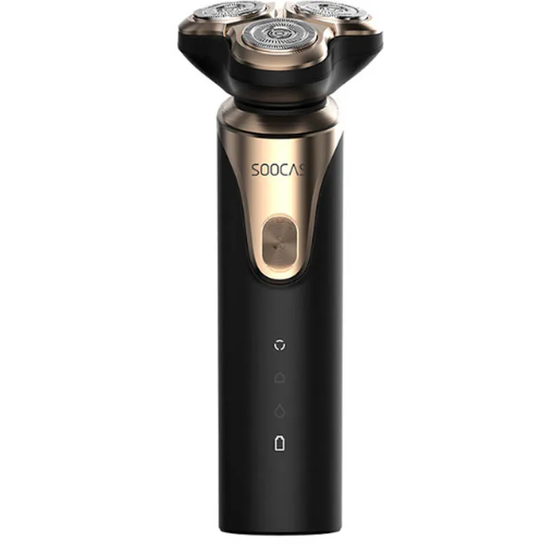 black XIAOMI SOOCAS LINGLANG S3 электробритва Беспроводная usb зарядка 3 режущая головка Гладкий шпон Водонепроницаемая бритва для мужчин - Цвет: black