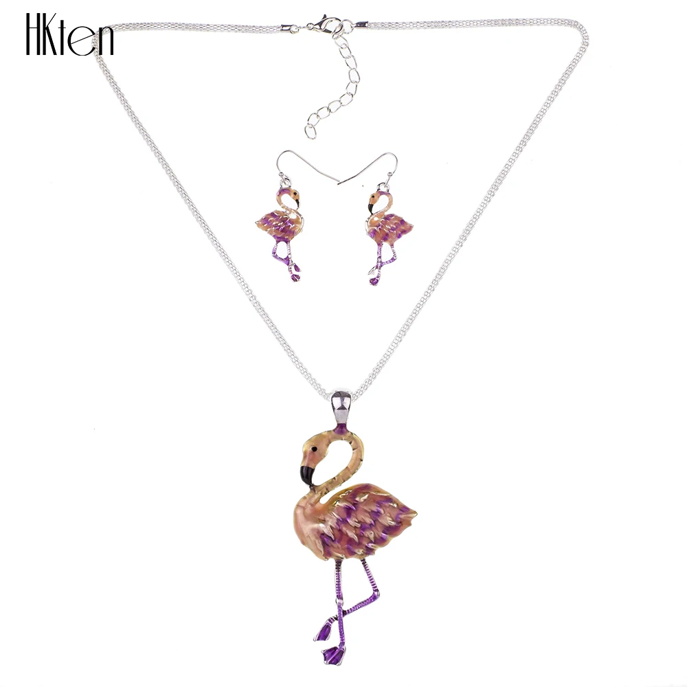 MS1504433 Модные Ювелирные наборы с Фламинго высококачественные комплекты ожерелья
