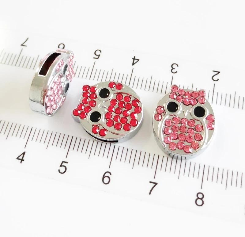 50 шт 8 мм смешанные цвета горный хрусталь сова горка Шарм Бисера Подходит ошейник