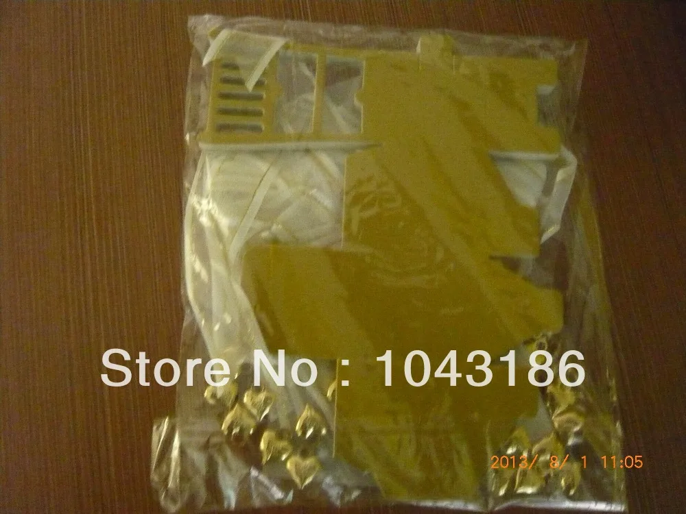 Подарочная коробка для свадебного кресла Золотая монограмма 100 шт. милая