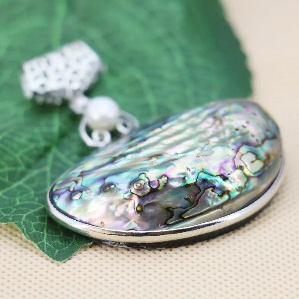 

50*35mm Natural Abalone seashells sea shells freshwater pearl beads pendants Ethnic Chic jewelry crafts making women girls diy