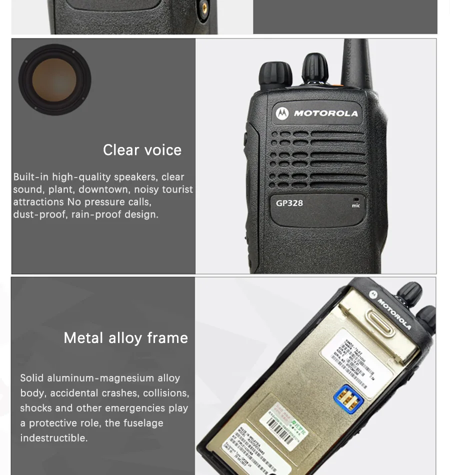 Motorola GP328 Взрывозащищенная рация наружная портативная Высокая мощность Двухдиапазонная 10 км портативная приемопередатчик двухстороннее радио