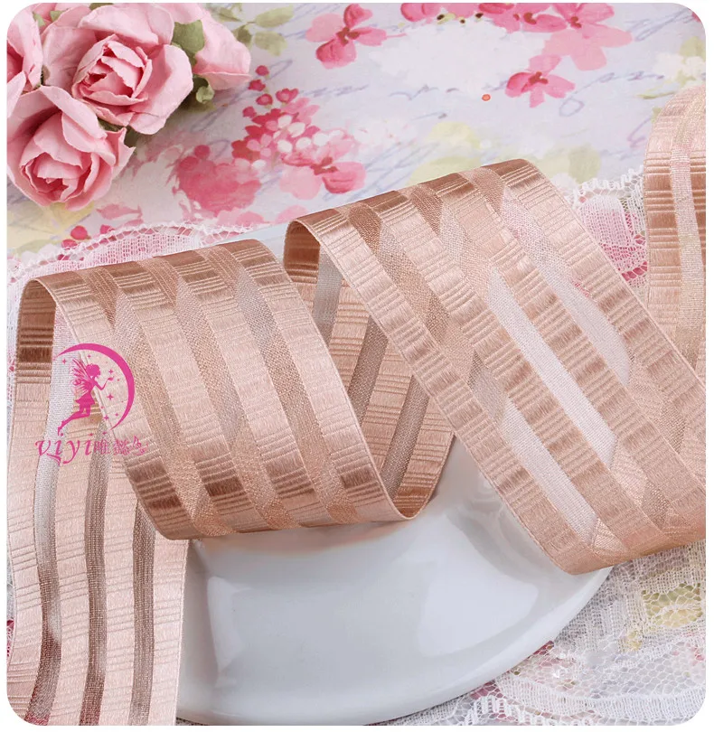 38mm 3.8cm Stripe Yarn Ribbon DIY bowknot accessories Satin ribbons handmade tape riband 6m/lot | Дом и сад