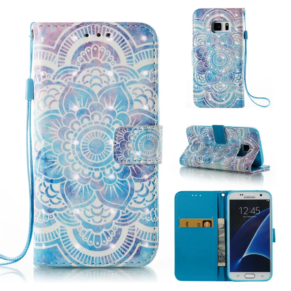 Для samsung Galaxy S10E S10 S9 S8 плюс S7 S6 край S5 j3 j5 j7 A3 из искусственной кожи Книга Флип Бумажник Чехол коровы колокол D03Z
