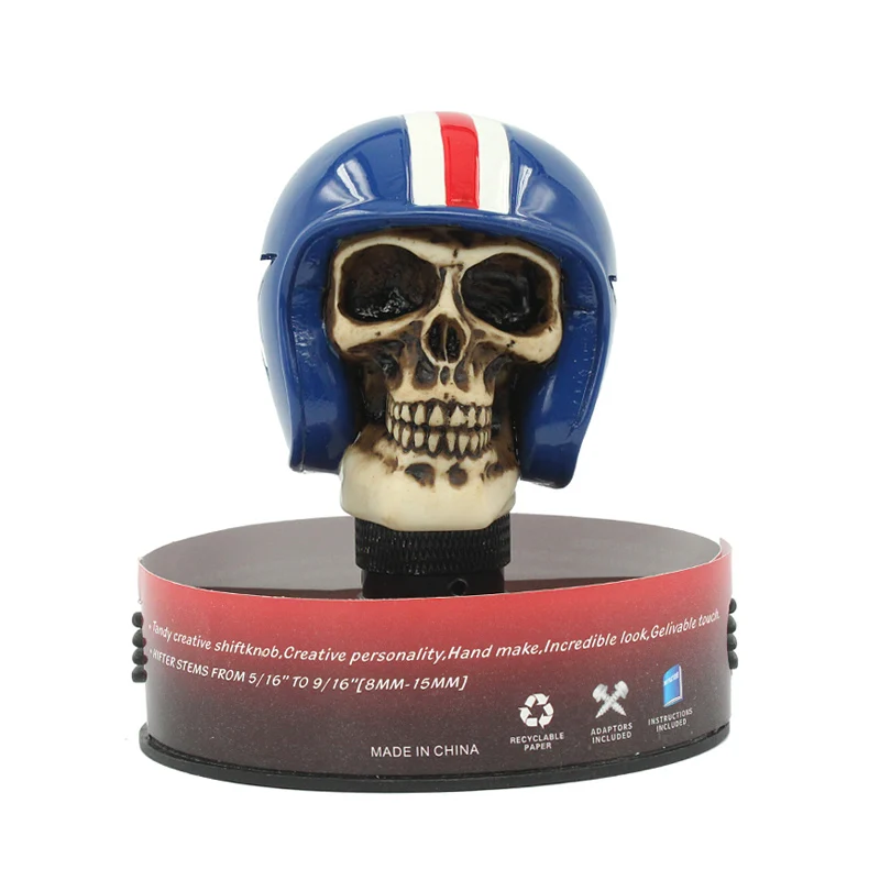 Ручка переключения передач Череп шлем крутая s Универсальная полимерная ручка