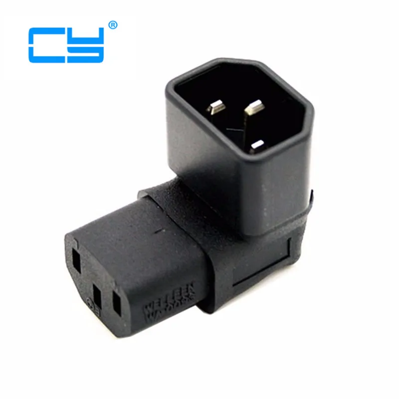 Силовой удлинитель IEC C14 папа под прямым углом 90 градусов мама C13|degree angle|angle adapterangle