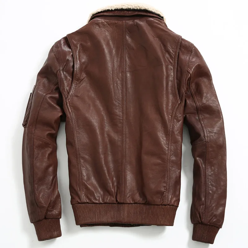Мужская летная куртка из натуральной кожи с меховым воротником|jacket fashion|jacket fashion