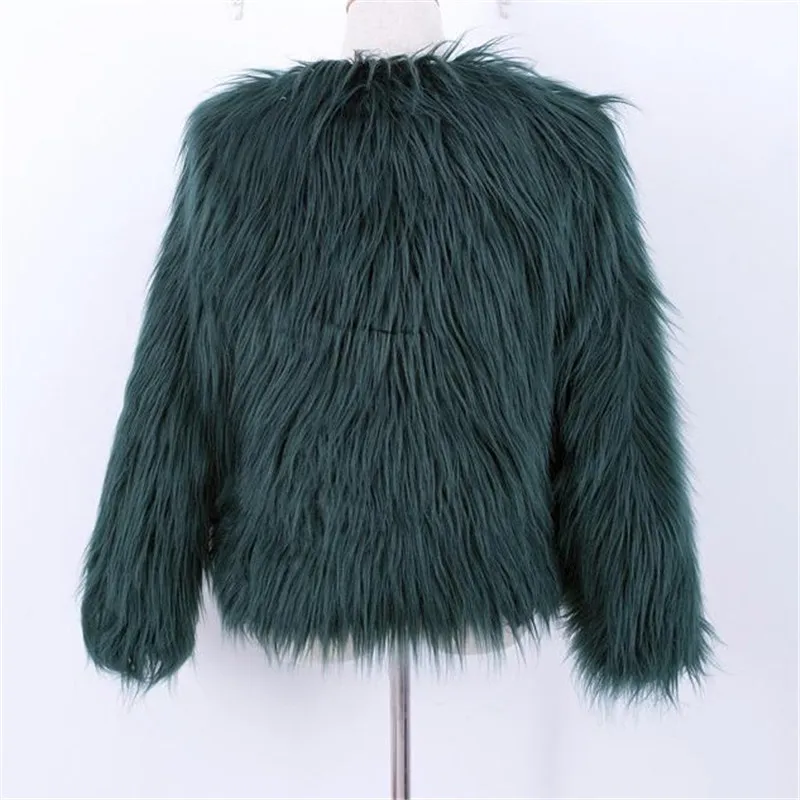 Европейский и американский жакет-пальто из искусственного меха для женщин, длинный ворс, короткий стиль, модный тренд весны.