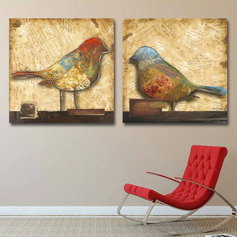 Современные скандинавские абстрактные птицы настенные художественные картины