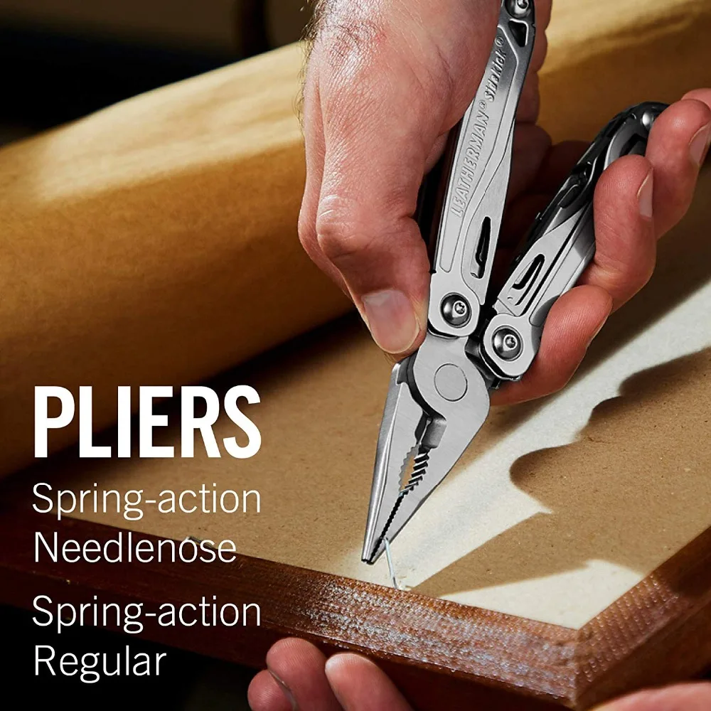 Мультитул LEATHERMAN-Wave Plus с высококачественными сменными кусачками и пружинными ножницами, нержавеющая сталь