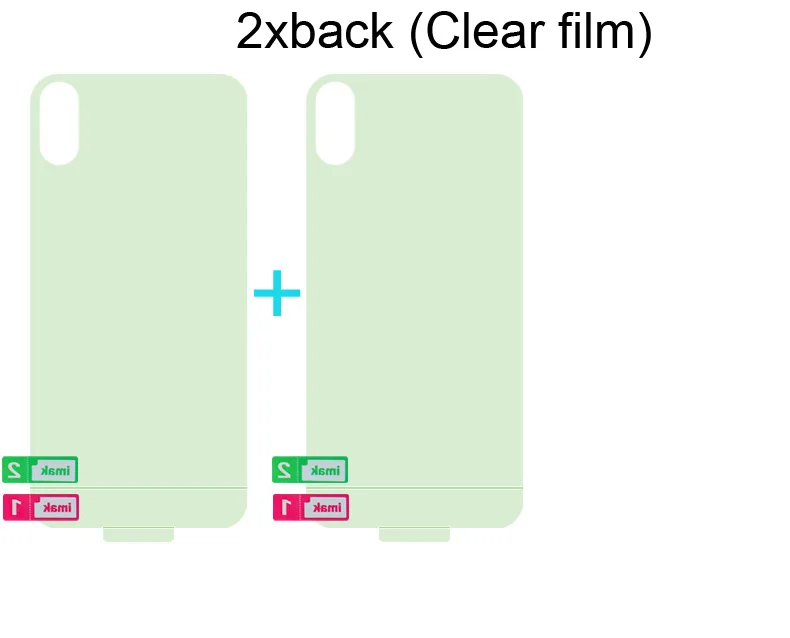 2xback clear Imak Гидрогелевая пленка 3 III для iPhone XS Max XR задняя Передняя Задняя Защитная Прозрачная Олеофобная пленка - Цвет: 2xback clear
