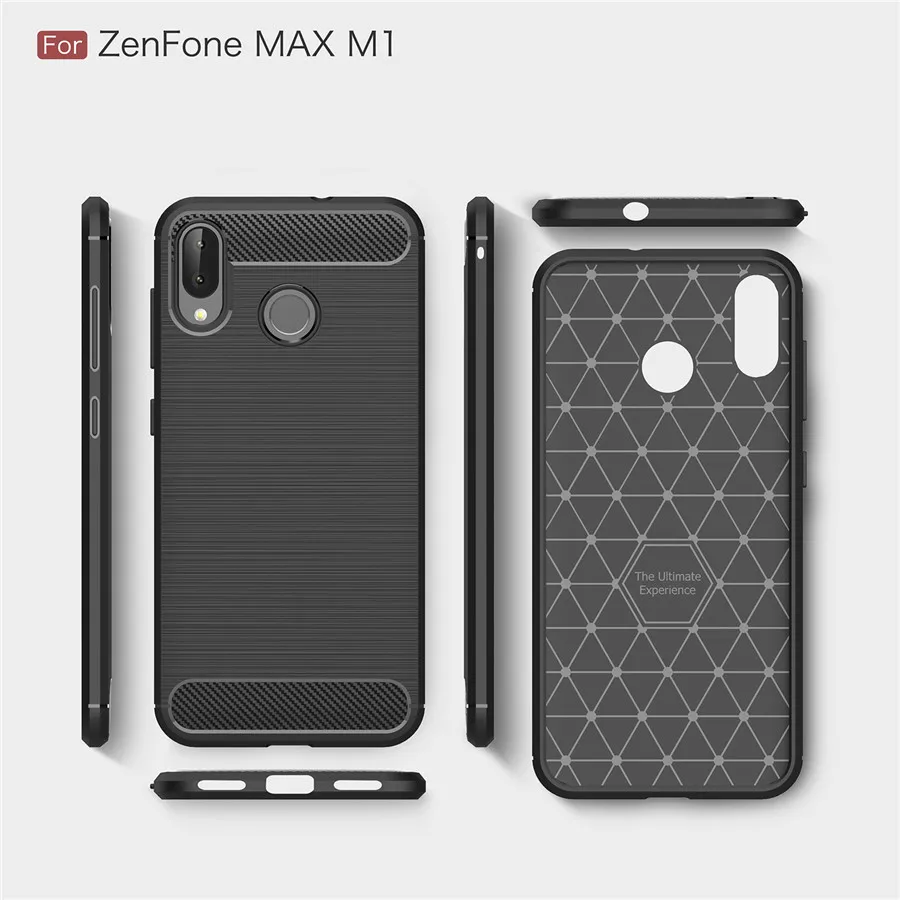 Экологичный чехол из углеродного волокна для Asus Zenfone Max M1 ZB555KL Case zc521tl мягкий
