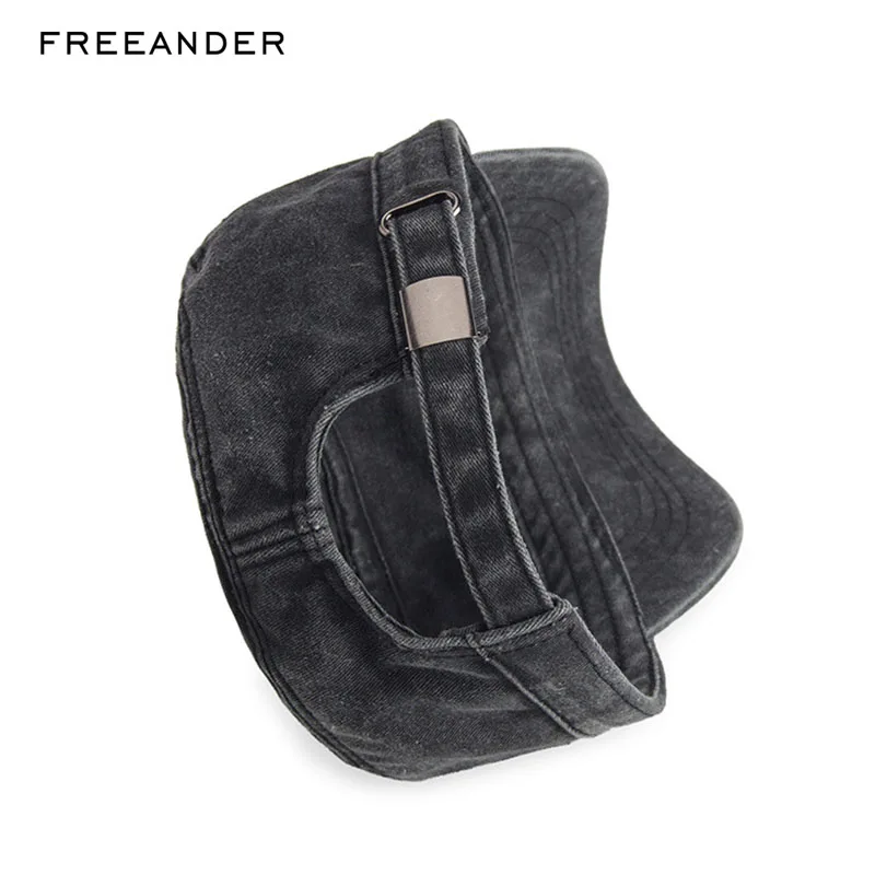 Freeander однотонные плотные потертые джинсовые хлопковые шапки с плоским верхом