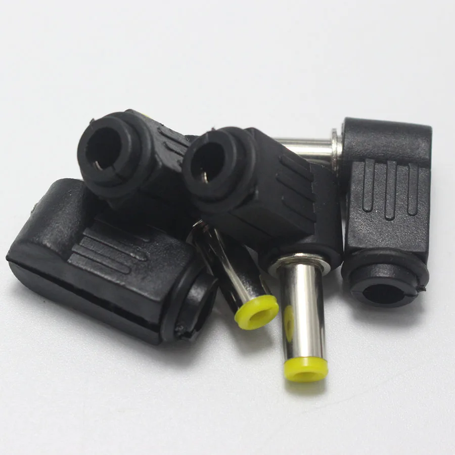EClyxun 1 шт./лот DC 5,5*2,1/5,5*2,5 мм Мужской DC разъем питания угол 90 градусов L образный пластик 5,5*2,5 5,5*2,1 мм