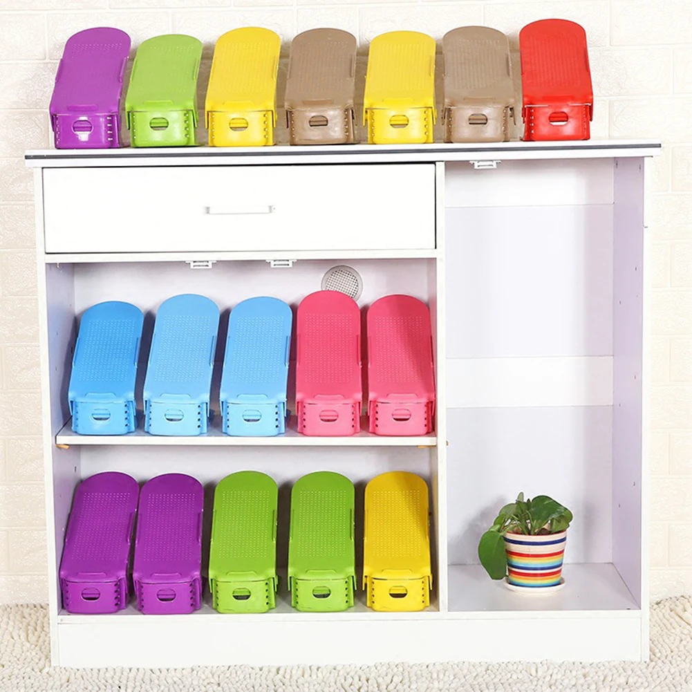 Новый Регулируемый двойной органайзер для обуви Современная Чистящая обувь