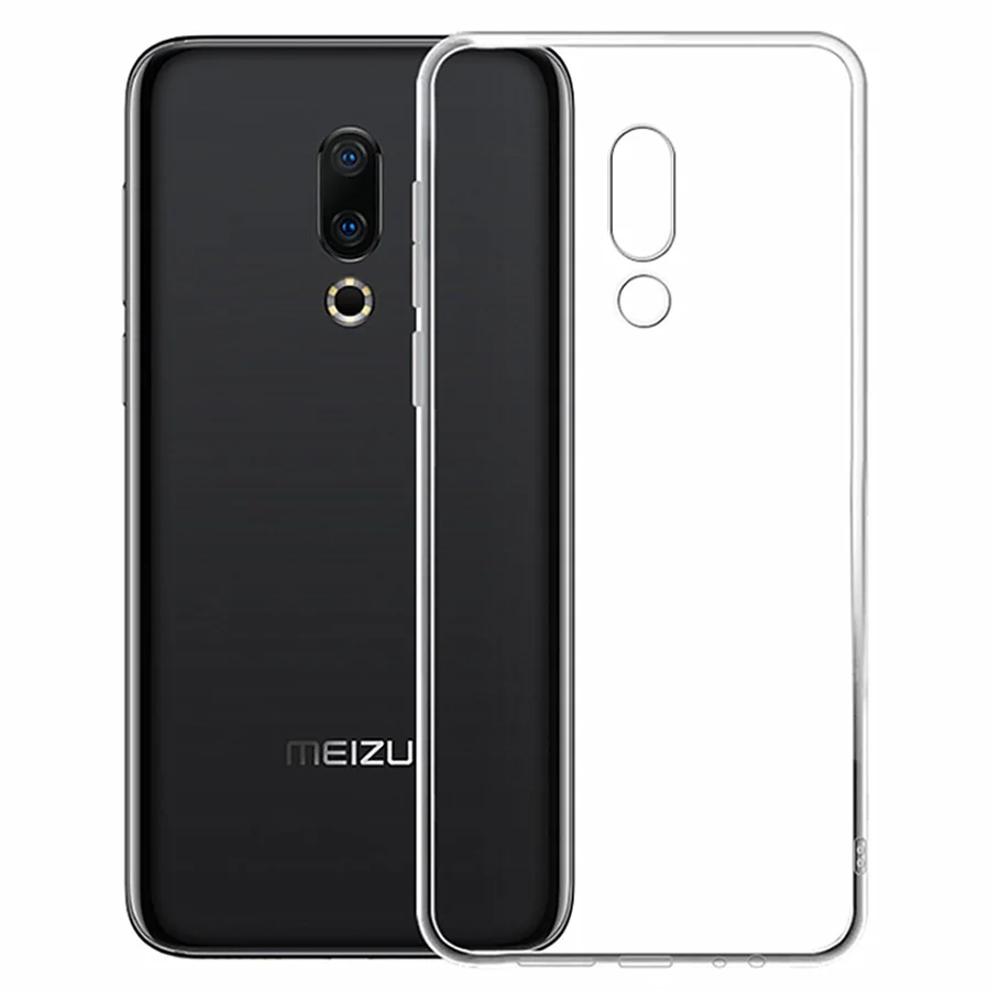 Противоударный чехол для телефона Meizu 16 чехол-бампер мягкая прозрачная задняя
