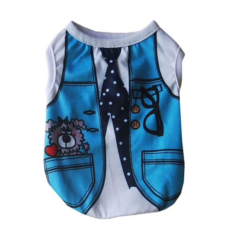 Удобная одежда для домашних животных котов на весну и лето милая майка с котом