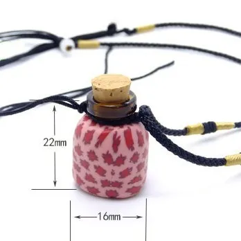 2 мл Модный цветочный Рисунок Полимерная глина духи кулон ожерелье Мини