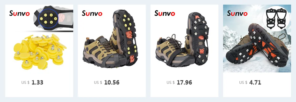 Sunvo противоскользящие Шипы для льда для зимнего туризма альпинизма охоты снега шипы цепи когти Захваты ледяной захват