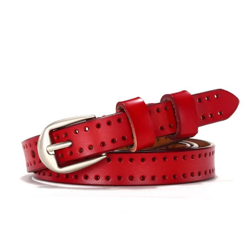 Женские модные ремни из натуральной кожи с пряжкой пояс воловьей металлический