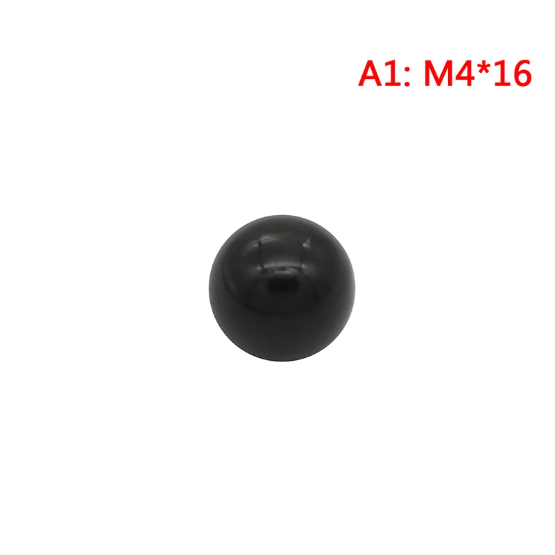 A1 Черный пластик M4/M5/M6/M8/M10/M12 Резьбовая Шарообразная головка Зажимная гайка ручка - Цвет: A1