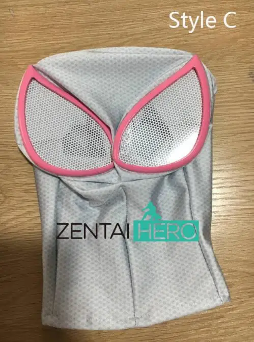 ZentaiHero новая 3D печать Человек-паук Маска Хэллоуин лайкра спандекс супергерой zentai красный человек-паук капюшон с контактные линзы для глаз MK-11 - Цвет: C