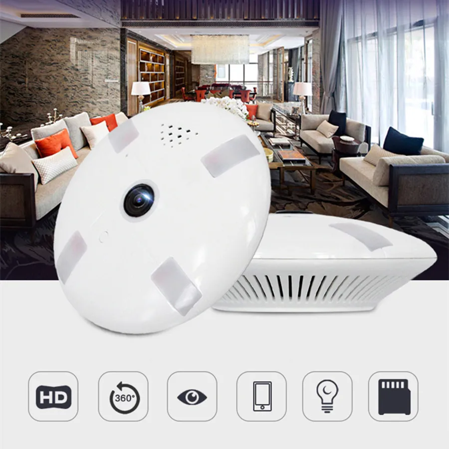 

IP-камера HD «рыбий глаз» с поддержкой Wi-Fi, 960P, 360 градусов, 2 МП