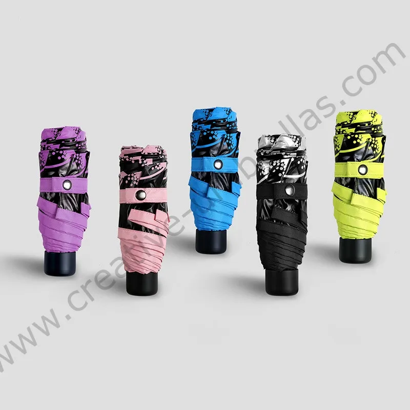 (3 шт./лот) пятислойный Зонт с черным покрытием алюминиевый Суперлегкий из