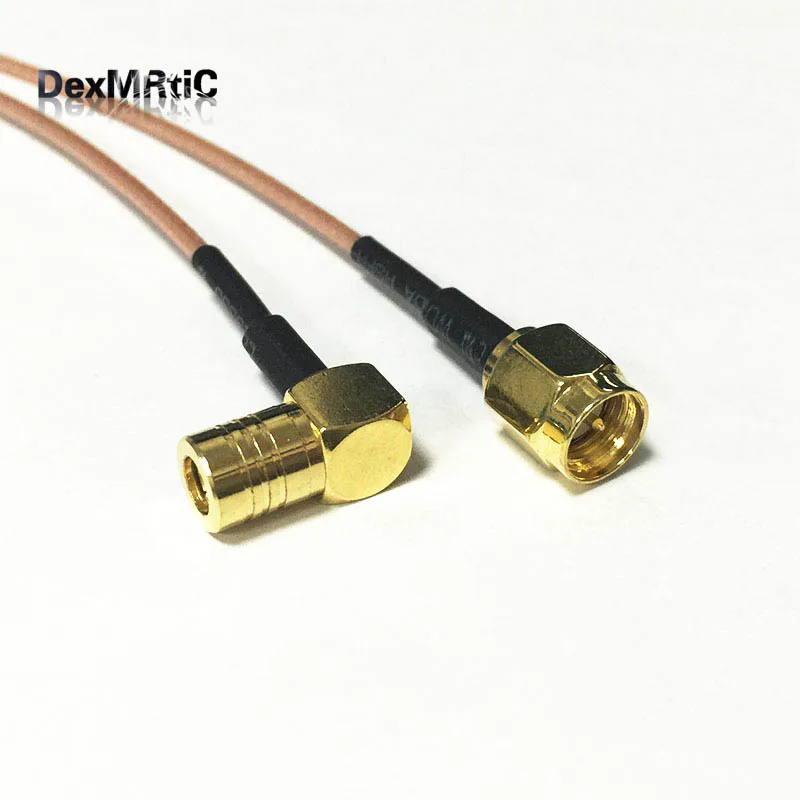 НОВЫЙ SMA штекер прямой переключатель SMB Женский Разъем правый угол pigtail кабель RG178