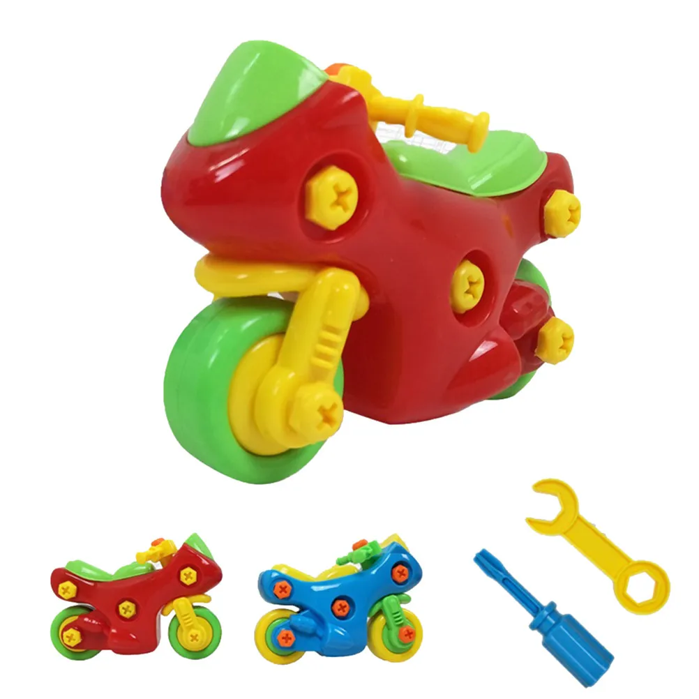 motorcycle Развивающие игрушки-головоломки, сборные блоки, наборы, дизайнерская Строительная игрушка, DIY гайка, комбинированная модель автомобиля, модель самолета, игрушка для разборки - Цвет: motorcycle
