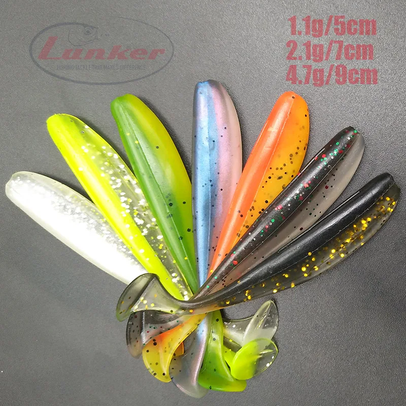Lunker 1,1 г 5 см 2,1 г 7 см 4,7 г 9 см невесомая Техасская джиг голова carolina rig swimbait shad easy shiner Мягкая приманка для рыбалки