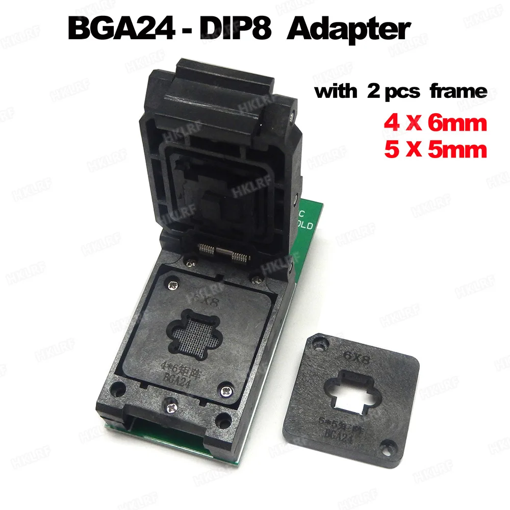 

Адаптеры BGA24 К DIP8 для программатора RT809H + микросхема 2 шт., размер IC 6*4 мм + матрица 5*5 мм