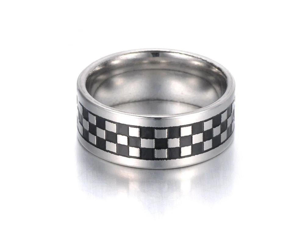 ZooMango Black Glaze Stainless Steel Rings For Women Men Frosted Brushed Anniversary Wedding Ring Jewelry Anneau ZR19043 | Украшения и