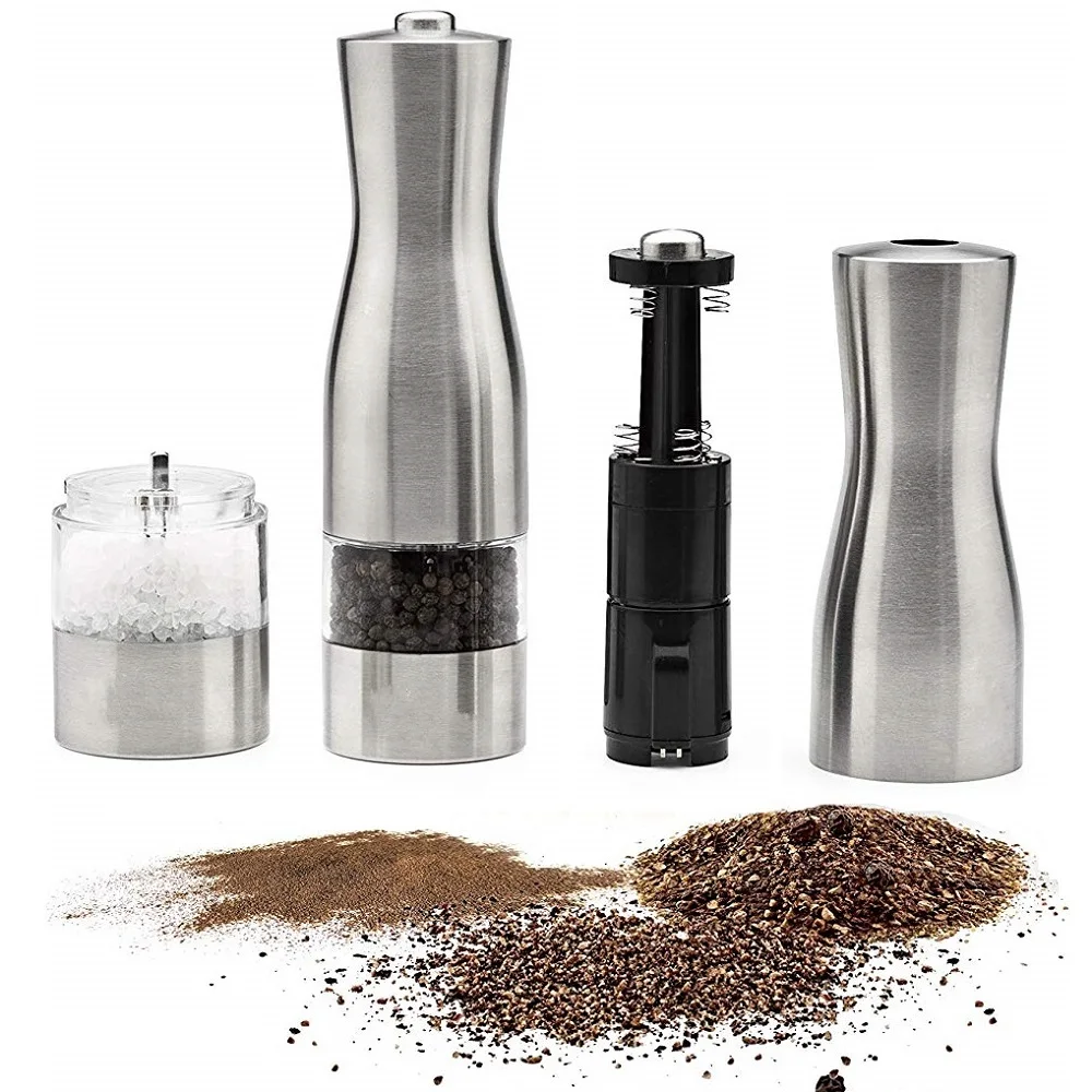 Электрическая мельница для соли и перца автоматическая батарея работает