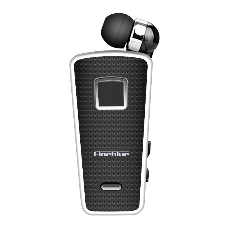 Black no box Новейший Fineblue F970 Портативный беспроводной Bluetooth шеи клип на Телескопический Тип Бизнес Спорт стерео наушники вибрации носить клип - Цвет: Black no box