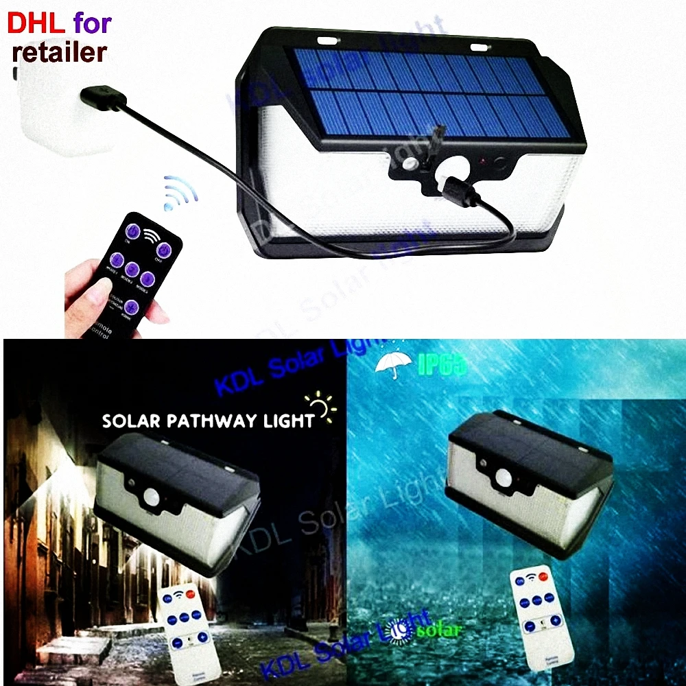 55 светодиодов солнечный фонарь с дистанционным управлением радар лампа на