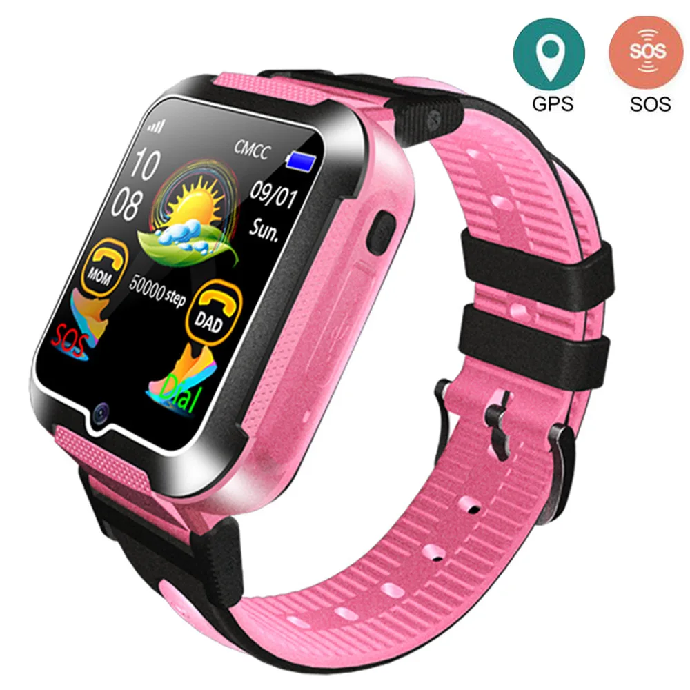 Детские gps трекер часы SOS мониторинг местоположения камера умные сенсорный экран