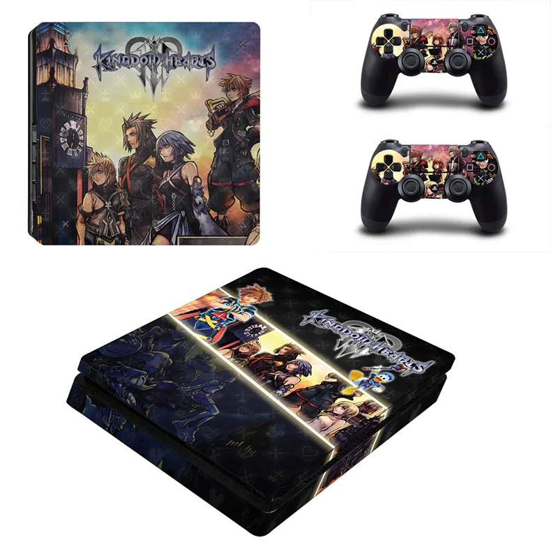 Kingdom Hearts 3 PS4 тонкая наклейка для кожи Play station 4 Slim sticker s Decal Pegatina для игровой консоли и контроллера - Цвет: YSP4S-3100