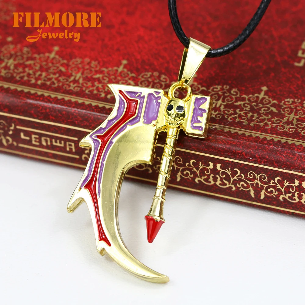 Filmore Game Gifts ювелирные изделия Dota 2 Cranium Basher ожерелье молоток металлическое Золотое