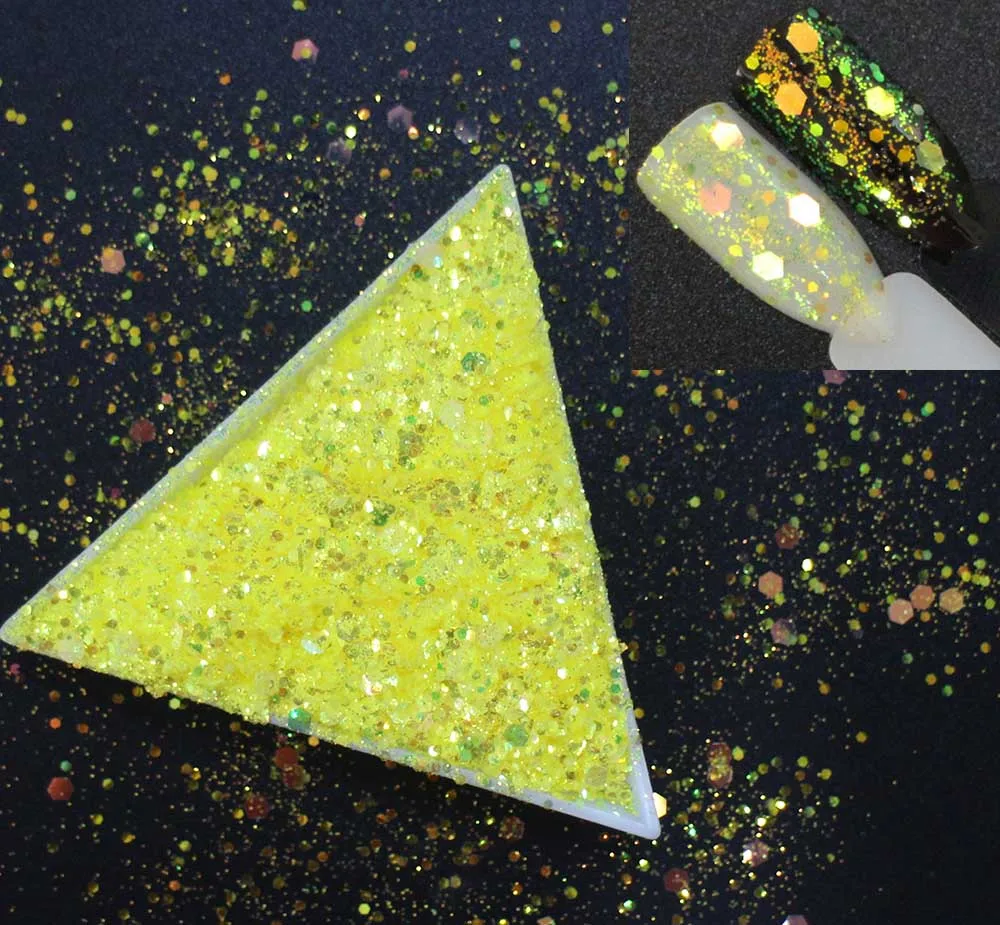 10 г/упак. смешайте с шестигранной формы пайетки переливчатая Радуга блестящие