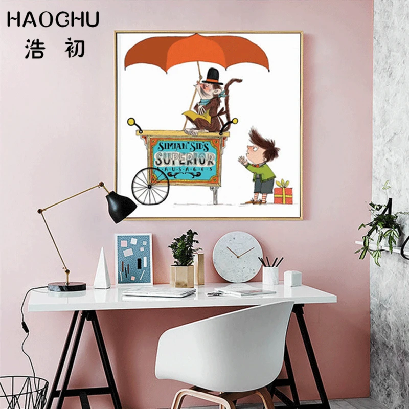 HAOCHU винтажная Ретро цирковая животная езда на велосипеде надменная обезьяна