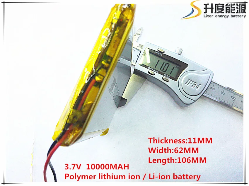 

Li-po 3,7 В, 10000 мАч, [1162106] плиб (полимерный литий-ионный аккумулятор) литий-ионный аккумулятор для планшетных ПК, GPS, mp3, mp4, сотового телефона, динамика