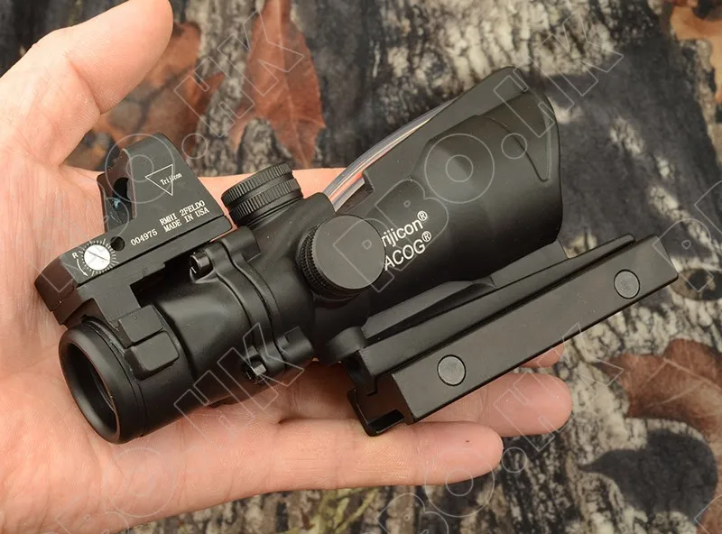 Тактический trijicon acog Стиль Красная Оптика 4x32 Призма прицел и Красный точка зрения с Глок крепление M6216