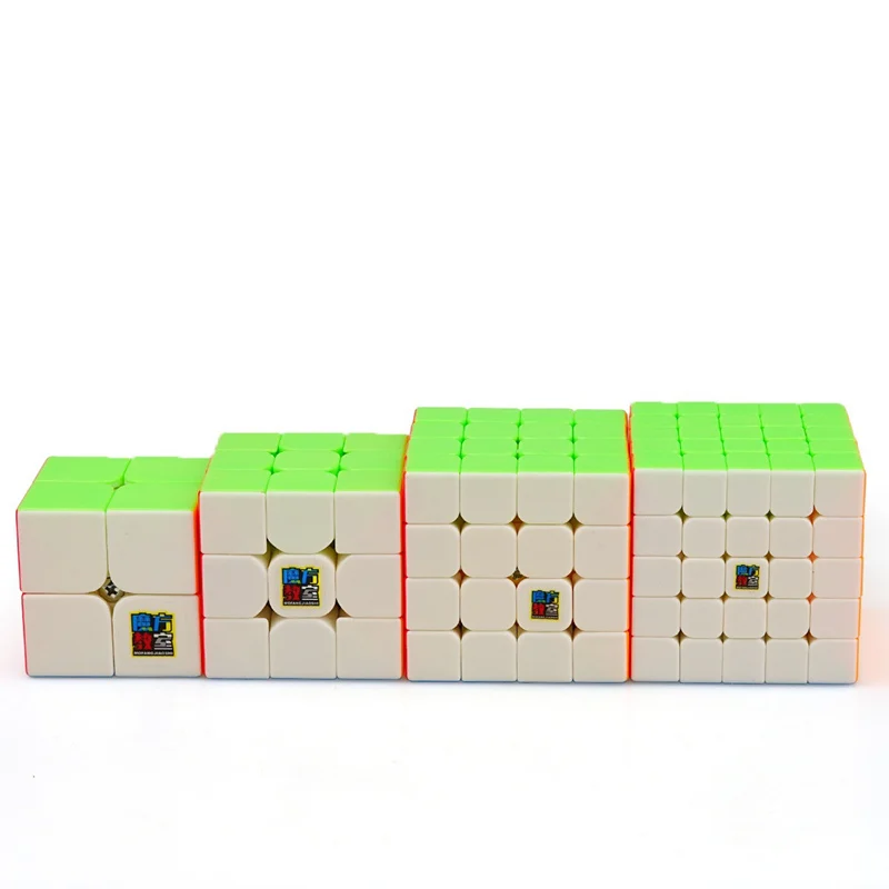 Набор скоростных кубиков, Moyu Mofang Jiaoshi MF2S 2x2 MF3S 3x3 MF4S 4x4 MF5S 5x5 Stickerless Magic Cube 234 набор с подарочной коробкой
