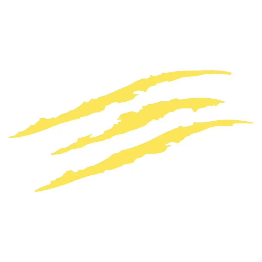 yellow Забавная Автомобильная наклейка 40 см X 12 см, светоотражающая монстра, царапина, полосы, коготь, знаки, авто, фара, украшение, виниловая наклейка, наклейки для автомобиля - Название цвета: yellow