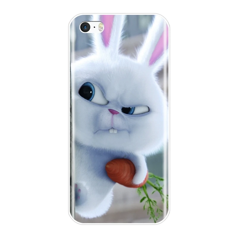 Чехол для iPhone 4, 4S, 5, 5C, 5S, SE, силиконовый чехол с милым животным, задняя крышка для Apple iPhone 4, 5 S, чехол для телефона