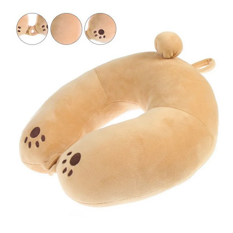 U-образная подушка с мультяшным принтом Медвежья Лапа мягкая дорожная Шейная